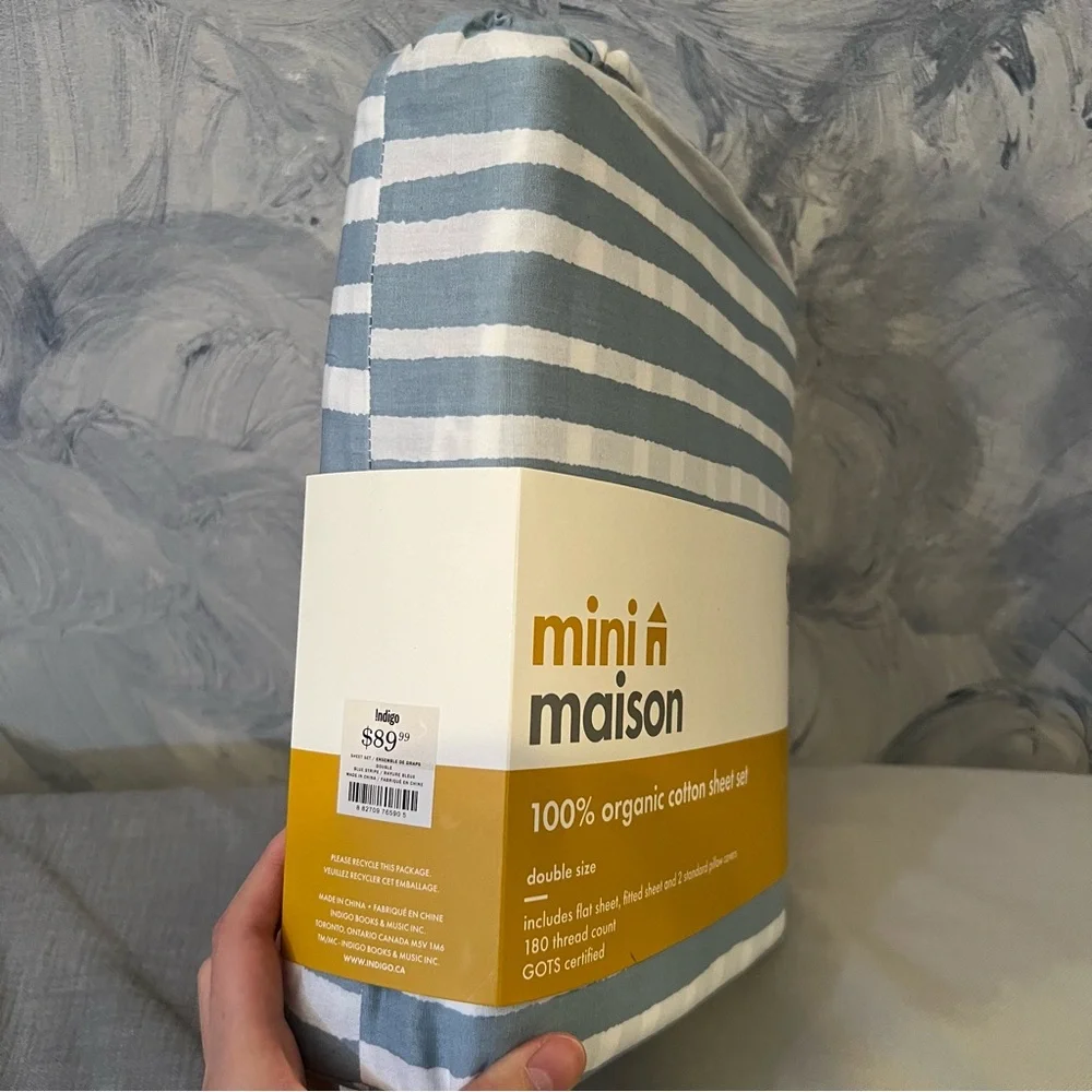 Mini Maison 100% organic cotton sheet set - Picture 2 of 2
